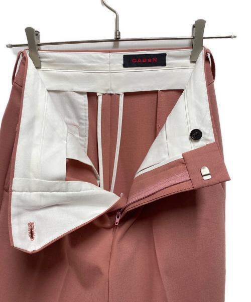 CABAN（キャバン）CABAN (キャバン) ウールポプリン セミワイドパンツ ピンク サイズ:XSの古着・服飾アイテム