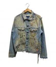 OFFWHITE（オフホワイト）の古着「ペイントデニムジャケット」｜インディゴ