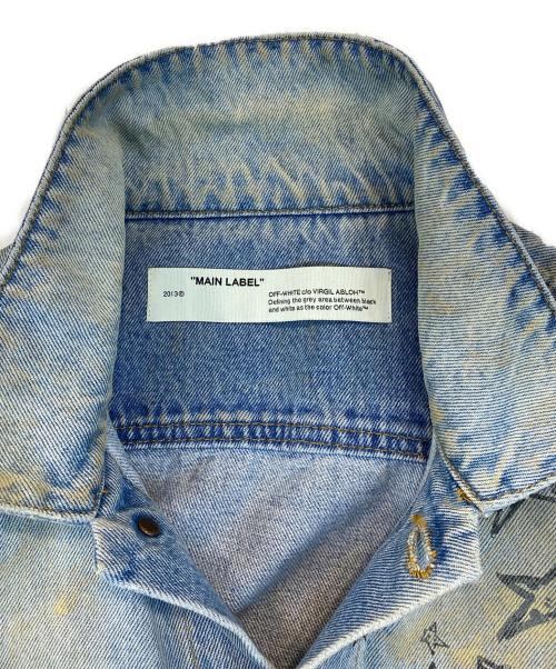 OFFWHITE（オフホワイト）OFFWHITE (オフホワイト) ペイントデニムジャケット インディゴ サイズ:Lの古着・服飾アイテム