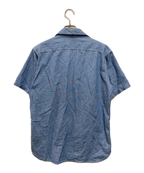 TOYS MCCOY（トイズマッコイ）TOYS MCCOY (トイズマッコイ) シャンブレー ステンシルプリントシャツ インディゴ サイズ:15の古着・服飾アイテム