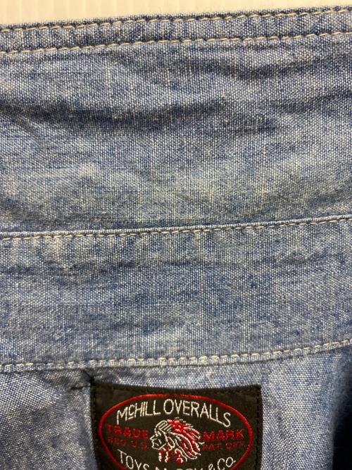 TOYS MCCOY（トイズマッコイ）TOYS MCCOY (トイズマッコイ) シャンブレー ステンシルプリントシャツ インディゴ サイズ:15の古着・服飾アイテム