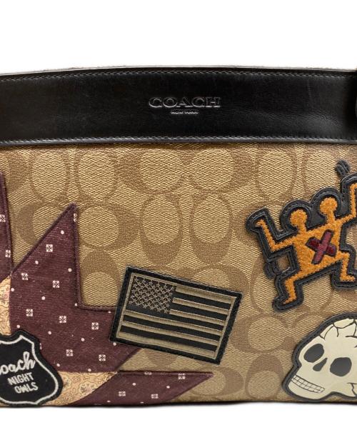 COACH（コーチ）COACH (コーチ) Keith Haring (キースヘリング) ショルダーバッグ ブラウンの古着・服飾アイテム