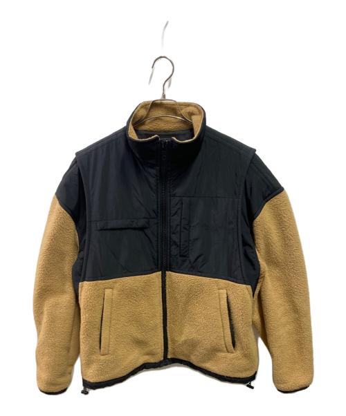 ALEXANDER WANG（アレキサンダー・ワン）ALEXANDER WANG (アレキサンダー・ワン) プラッシュダブルフリース ナイロンコンボジャケット ベージュ サイズ:Ｍの古着・服飾アイテム