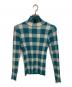 LE CIEL BLEU（ルシェルブルー）の古着「チェック ハイネックリブニット」｜ブルー