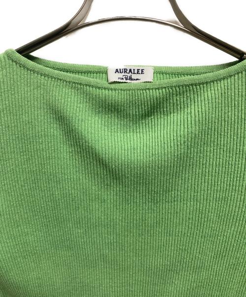 Ron Herman（ロンハーマン）Ron Herman (ロンハーマン) AURALEE (オーラリー) Giza Boat Neck Pullover グリーンの古着・服飾アイテム