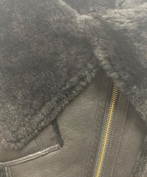 Haruf（ハルフ）Haruf (ハルフ) ラムレザームートンジャケット ブラック サイズ:Ｌの古着・服飾アイテム