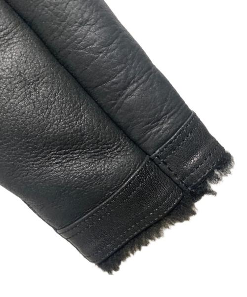 Haruf（ハルフ）Haruf (ハルフ) ラムレザームートンジャケット ブラック サイズ:Ｌの古着・服飾アイテム