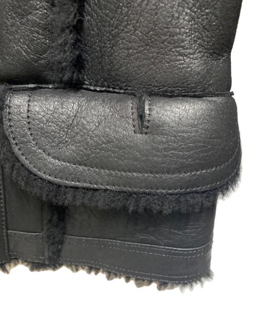 Haruf（ハルフ）Haruf (ハルフ) ラムレザームートンジャケット ブラック サイズ:Ｌの古着・服飾アイテム