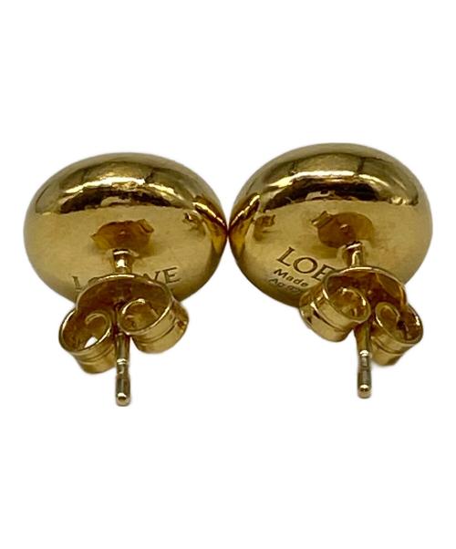 LOEWE（ロエベ）LOEWE (ロエベ) アナグラムペブルスタッドピアス ゴールドの古着・服飾アイテム