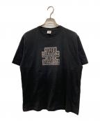 THE BLACK EYE PATCHブラックアイパッチ）の古着「ラインストーンロゴＴシャツ」｜ブラック