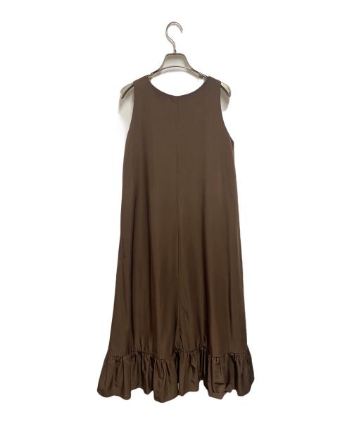 room306（ルームサンマルロクコンテンポラリー）room306 (ルームサンマルロクコンテンポラリー) Hem Gather Flare Long One-piece ブラウン サイズ:FREEの古着・服飾アイテム