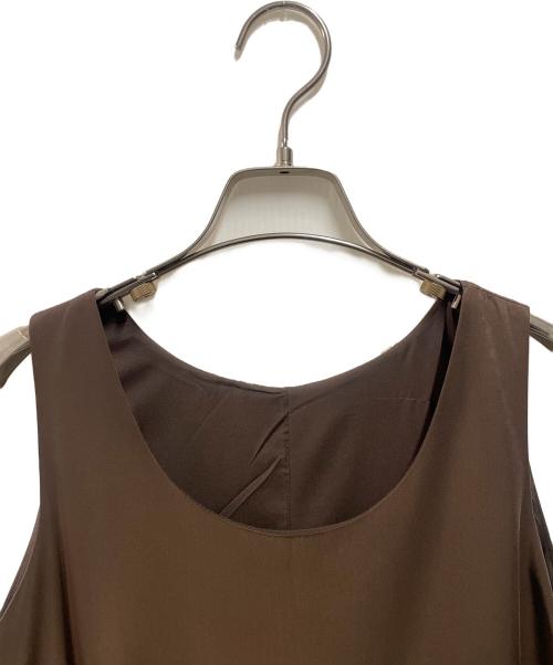 room306（ルームサンマルロクコンテンポラリー）room306 (ルームサンマルロクコンテンポラリー) Hem Gather Flare Long One-piece ブラウン サイズ:FREEの古着・服飾アイテム