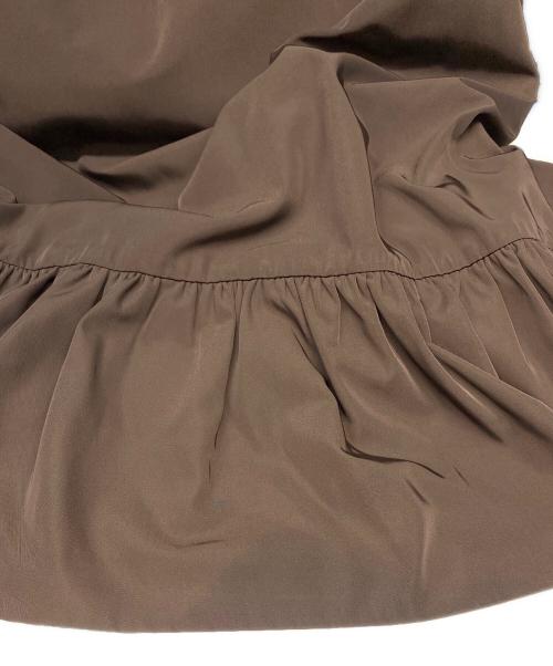 room306（ルームサンマルロクコンテンポラリー）room306 (ルームサンマルロクコンテンポラリー) Hem Gather Flare Long One-piece ブラウン サイズ:FREEの古着・服飾アイテム