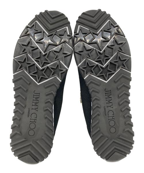 JIMMY CHOO（ジミーチュウ）JIMMY CHOO (ジミーチュウ) VERONA クリスタルビジューニットスニーカー ブラック サイズ:38の古着・服飾アイテム