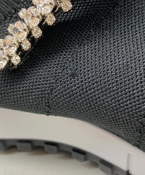 JIMMY CHOO（ジミーチュウ）JIMMY CHOO (ジミーチュウ) VERONA クリスタルビジューニットスニーカー ブラック サイズ:38の古着・服飾アイテム