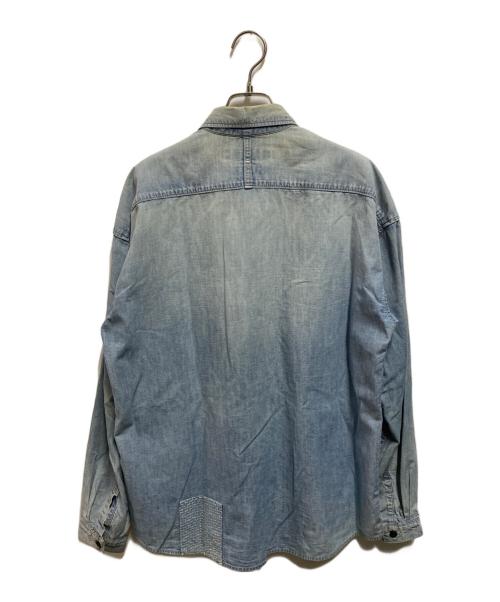 FDMTL（ファンダメンタル）FDMTL (ファンダメンタル) パッチワークシャツ インディゴ サイズ:2の古着・服飾アイテム