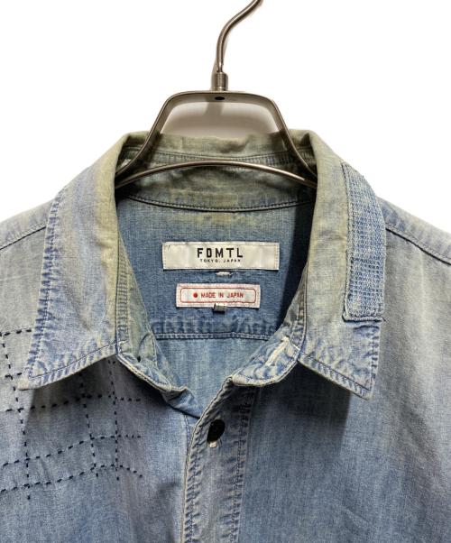 FDMTL（ファンダメンタル）FDMTL (ファンダメンタル) パッチワークシャツ インディゴ サイズ:2の古着・服飾アイテム