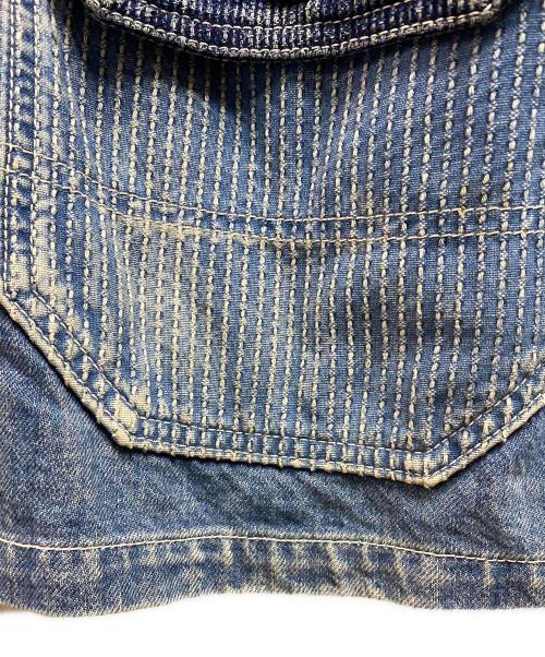 FDMTL（ファンダメンタル）FDMTL (ファンダメンタル) 刺し子パッチワークカバーオール インディゴ サイズ:3の古着・服飾アイテム