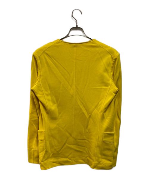 HERMES（エルメス）HERMES (エルメス) 馬車ロゴ刺繍スウェットカーディガン イエロー サイズ:Ｍの古着・服飾アイテム