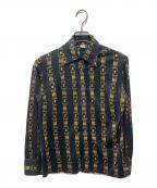 CELINEセリーヌ）の古着「オールドチェーンプリントシャツ」｜ネイビー