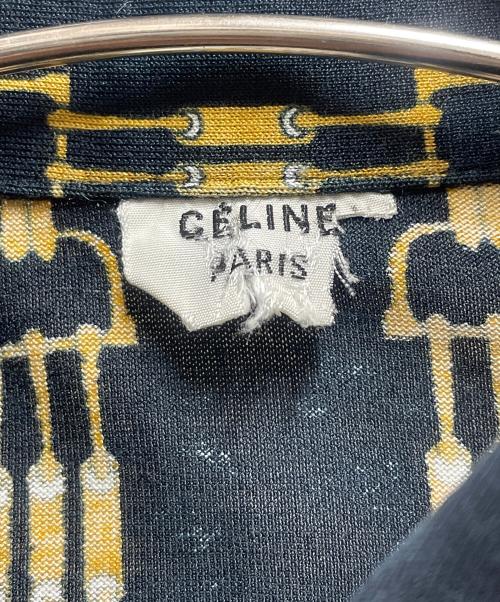 CELINE（セリーヌ）CELINE (セリーヌ) オールドチェーンプリントシャツ ネイビー サイズ:42の古着・服飾アイテム