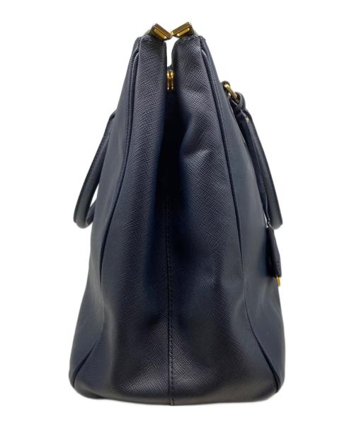 PRADA（プラダ）PRADA (プラダ) ガレリア サフィアーノ ハンドバッグ ネイビーの古着・服飾アイテム