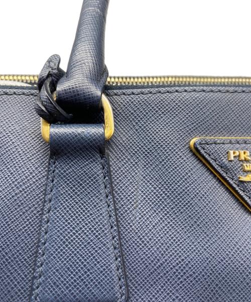 PRADA（プラダ）PRADA (プラダ) ガレリア サフィアーノ ハンドバッグ ネイビーの古着・服飾アイテム