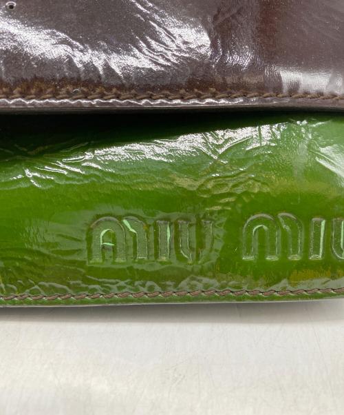 MIU MIU（ミュウミュウ）MIU MIU (ミュウミュウ) OLD ショルダーバッグ グリーンの古着・服飾アイテム