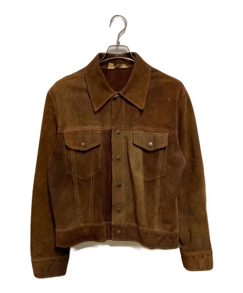 MONTGOMERY WARD（モンゴメリーワード）MONTGOMERY WARD (モンゴメリーワード) 70's パッチワークスウェードジャケット ブラウン サイズ:サイズ詳細参照の古着・服飾アイテム