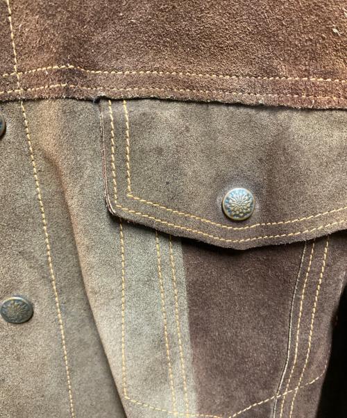 MONTGOMERY WARD（モンゴメリーワード）MONTGOMERY WARD (モンゴメリーワード) 70's パッチワークスウェードジャケット ブラウン サイズ:サイズ詳細参照の古着・服飾アイテム