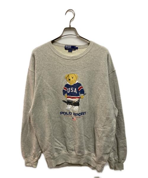 POLO RALPH LAUREN（ポロ・ラルフローレン）POLO RALPH LAUREN (ポロ・ラルフローレン) ポロベアスウェット グレー サイズ:Ⅼの古着・服飾アイテム