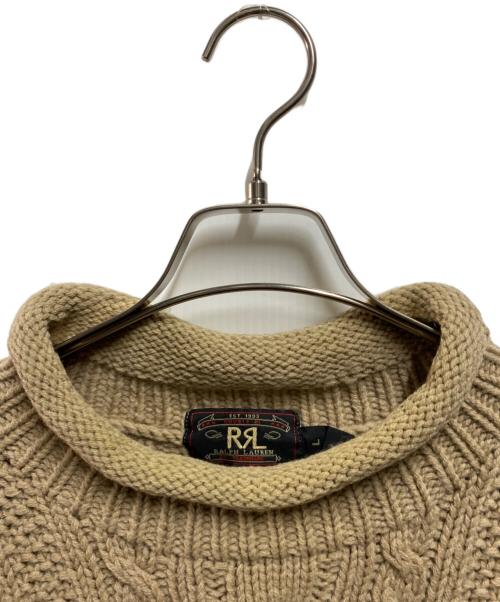 RRL（ダブルアールエル）RRL (ダブルアールエル) ケーブルニット ベージュ サイズ:Lの古着・服飾アイテム