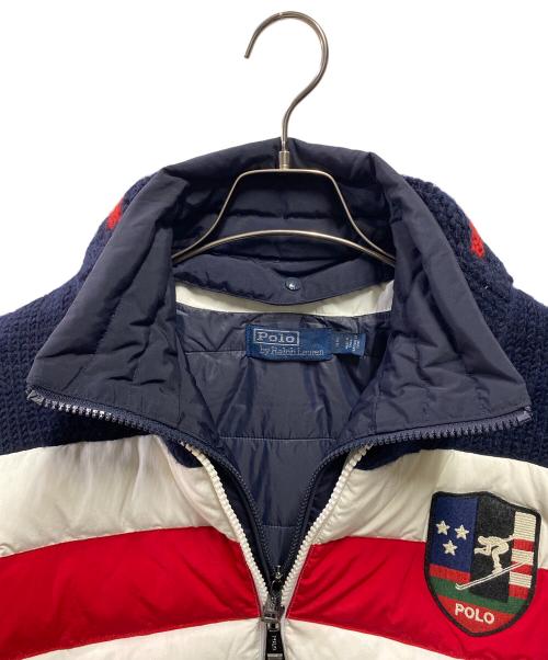 POLO RALPH LAUREN（ポロ・ラルフローレン）POLO RALPH LAUREN (ポロ・ラルフローレン) ニットダウンジャケット ホワイト サイズ:Sの古着・服飾アイテム