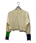 ENFOLDエンフォルド）の古着「LAYERED-CARDIGAN」｜イエロー