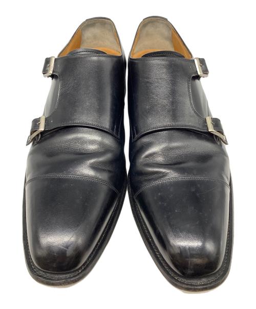 SCOTCH GRAIN（スコッチグレイン）SCOTCH GRAIN (スコッチグレイン) モンクストラップシューズ ブラック サイズ:26.5の古着・服飾アイテム