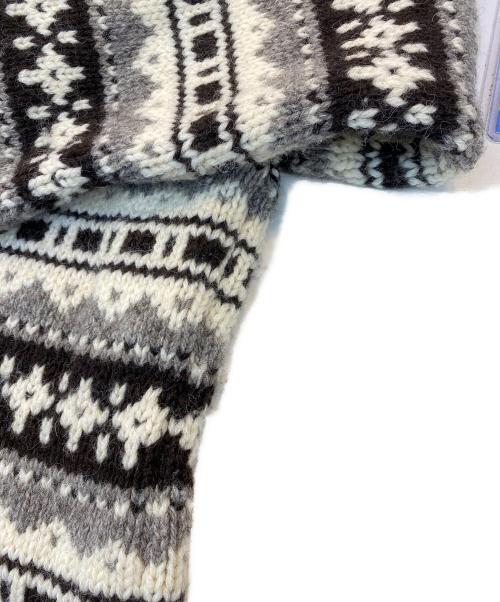 CELINE（セリーヌ）CELINE (セリーヌ) Baja fair isle Shetland wool hoodie ベージュ サイズ:Sの古着・服飾アイテム