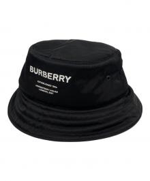 BURBERRY（バーバリー）の古着「ホースフェリーハットプリントナイロンハット」｜ブラック