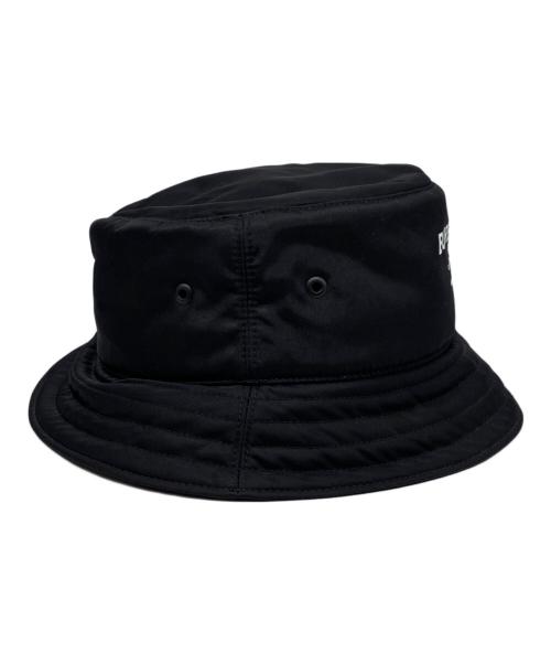 BURBERRY（バーバリー）BURBERRY (バーバリー) ホースフェリーハットプリントナイロンハット ブラック サイズ:Ｌの古着・服飾アイテム