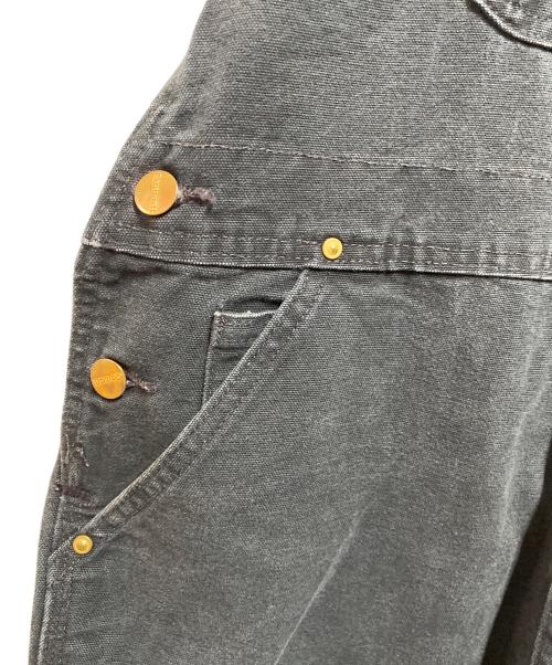 CarHartt（カーハート）CarHartt (カーハート) ダブルニーオーバーオール ブラック サイズ:Ｗ40×Ｌ32の古着・服飾アイテム