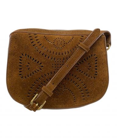 未使用　タグ付　ラルフローレン　アクセサリーポーチ　ハーフムーン　スウェード パーフェクトポーチ 無地 ブラック |ポロ ラルフ ローレン メンズ