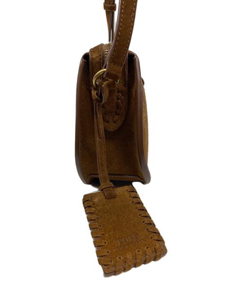 POLO RALPH LAUREN（ポロ・ラルフローレン）POLO RALPH LAUREN (ポロ・ラルフローレン) ミニスウェードクロスボディバッグ ブラウンの古着・服飾アイテム