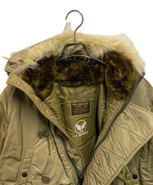 HOUSTON（ヒューストン）HOUSTON (ヒューストン) TYPE N-3フライトジャケット オリーブ サイズ:Мの古着・服飾アイテム