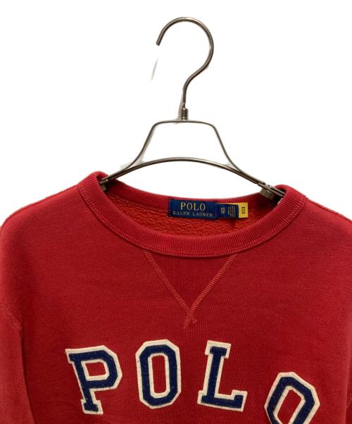 POLO RALPH LAUREN（ポロ・ラルフローレン）POLO RALPH LAUREN (ポロ・ラルフローレン) ロゴスウェット レッド サイズ:XSの古着・服飾アイテム