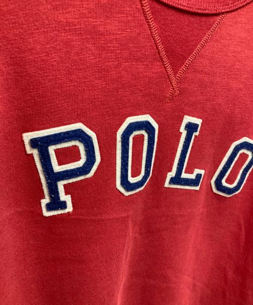 POLO RALPH LAUREN（ポロ・ラルフローレン）POLO RALPH LAUREN (ポロ・ラルフローレン) ロゴスウェット レッド サイズ:XSの古着・服飾アイテム
