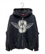 SUPREMEシュプリーム）の古着「25SS Wings Zip Up Hooded Sweatshirt」｜ブラック