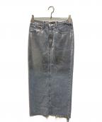 DU JOURデュ ジュール）の古着「LEAN FOIL JEAN SKIRT」｜インディゴ