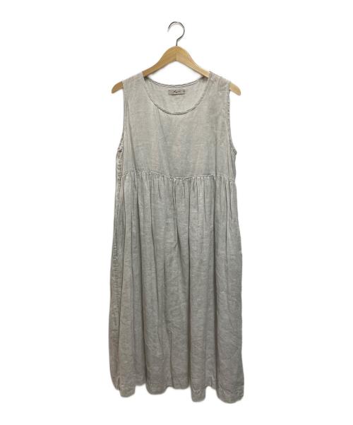 Antiquite's（アンティークス）Antiquite's (アンティークス) リネンワンピース ホワイト サイズ:FREEの古着・服飾アイテム