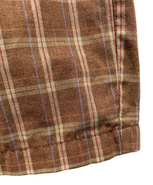 stussy（ステューシー）stussy (ステューシー) 00's チェックハーフパンツ ブラウン サイズ:Ｌの古着・服飾アイテム