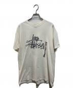 stussyステューシー）の古着「プリントＴシャツ」｜ホワイト