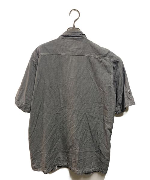 stussy（ステューシー）stussy (ステューシー) 00's レースストライプシャツ グレー サイズ:Ｌの古着・服飾アイテム